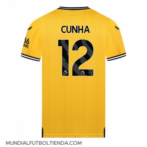 Camiseta Wolves Matheus Cunha #12 Primera Equipación Replica 2023-24 mangas cortas